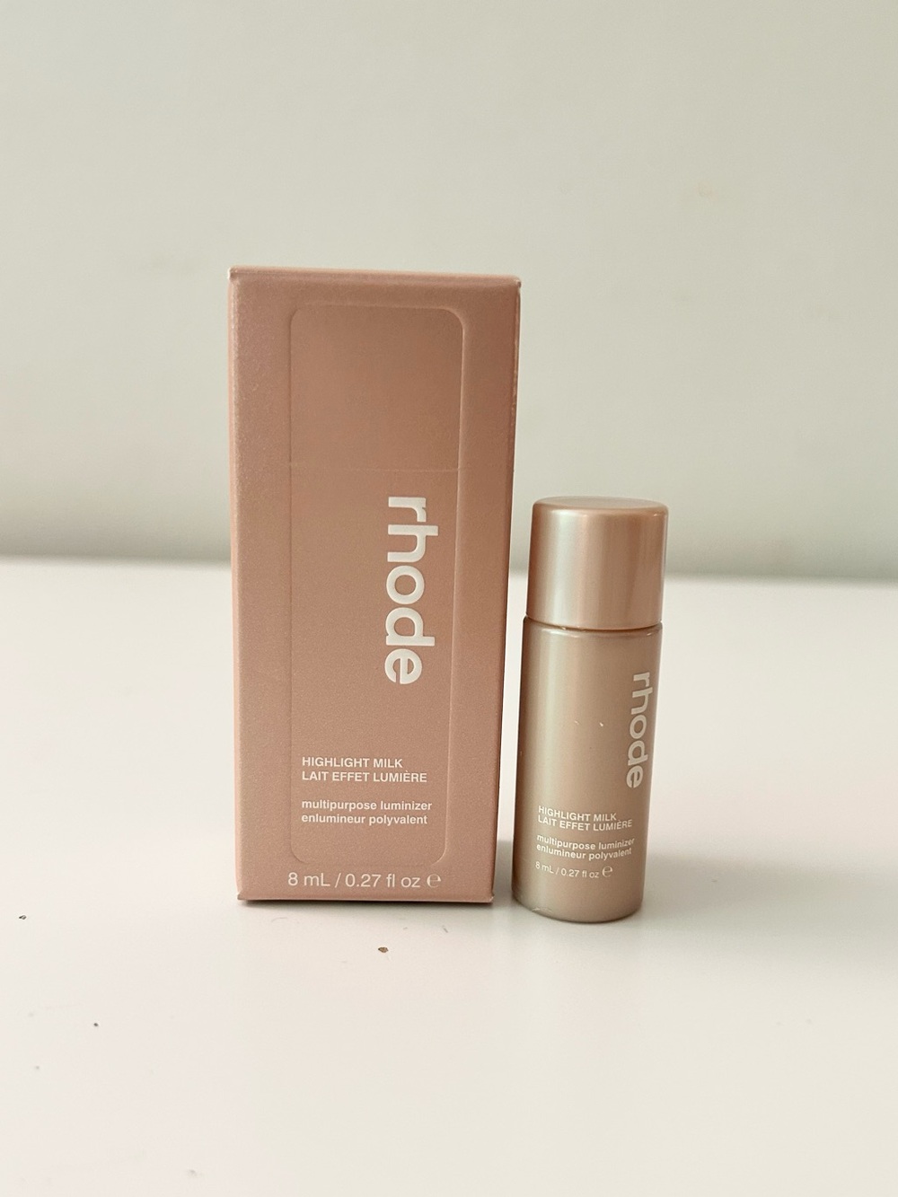 🌸RHODE Highlight Milk Multipurpose Luminizer 02 Pearly Champagne Deluxe Mini 8mL